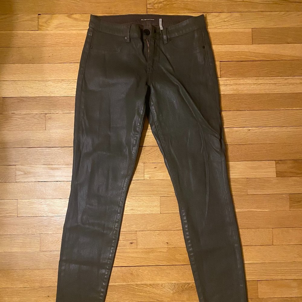 Elie Tahari Azella Waxed Coated Skinny Jeans